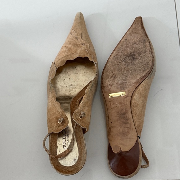Rare vintage Dolce & Gabbana Tan Heels - Picture 4 of 4
